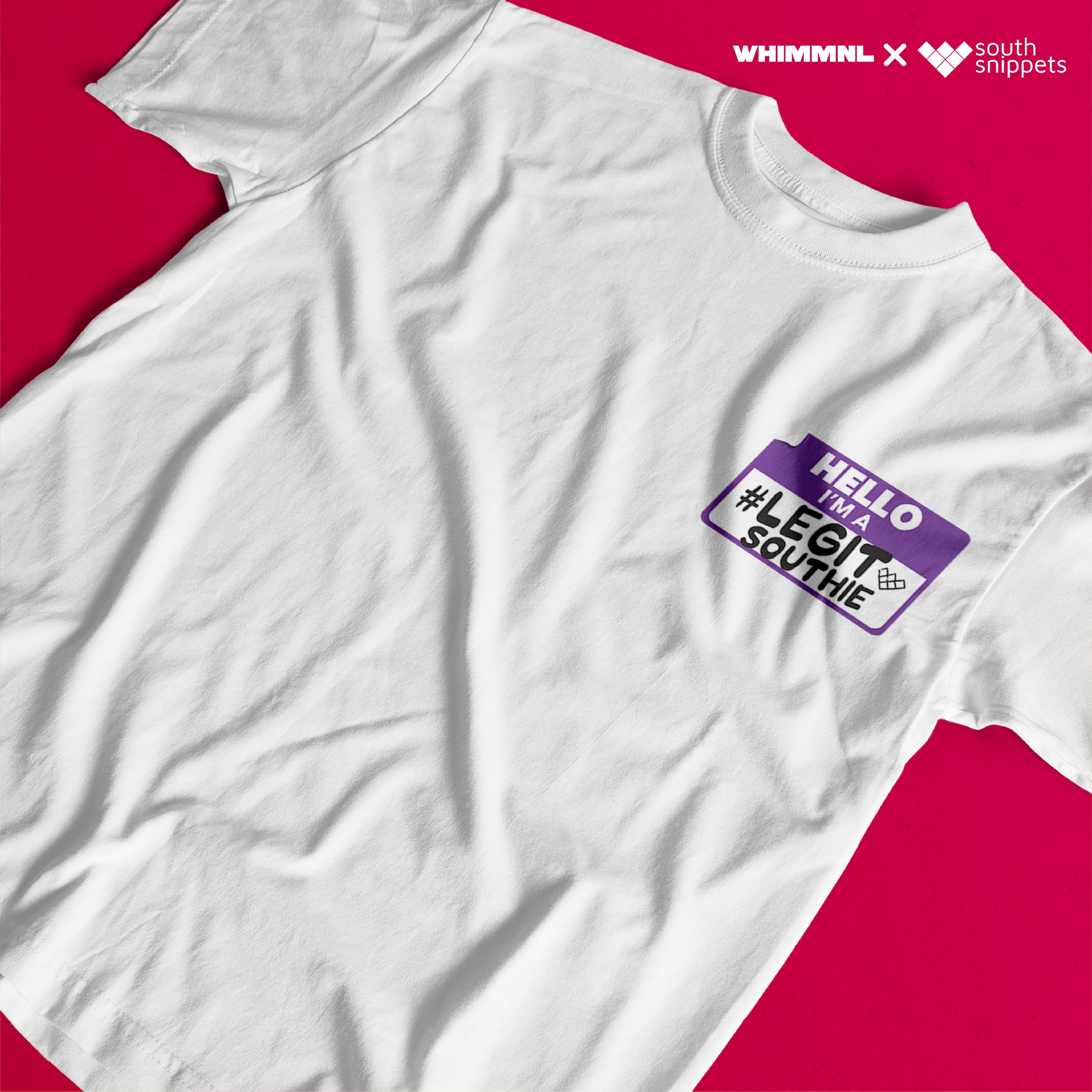 [Whim x South Snippets] #LegitSouthie Name Tag Shirt in White