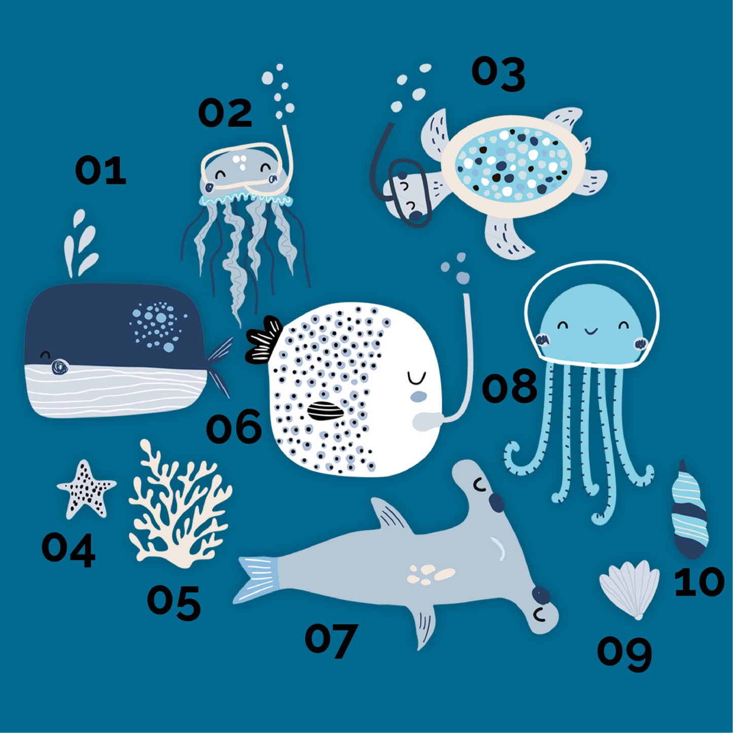 Sea Creatures Set