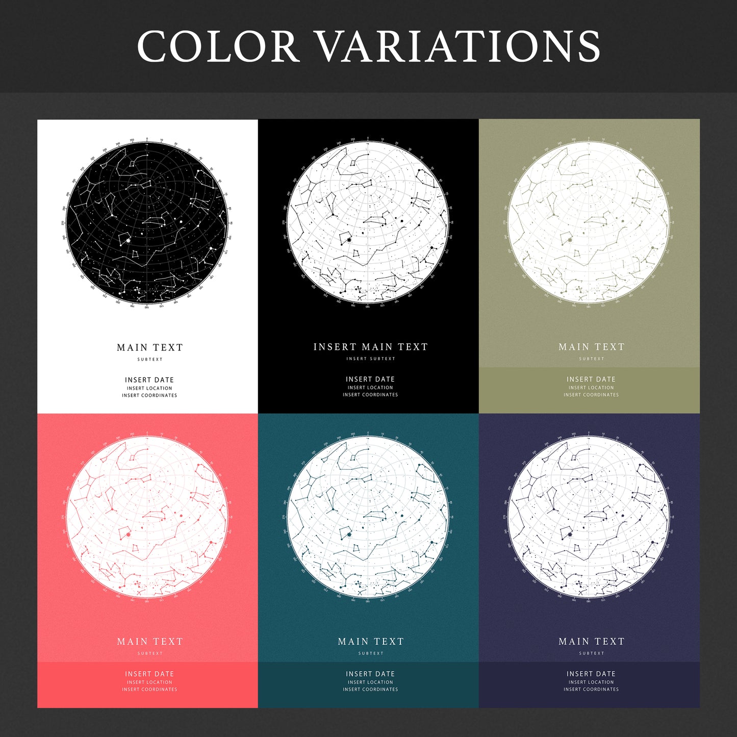 12 x 16 Customized Star Map (Single) *Frame not included