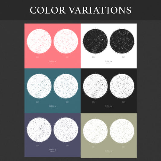 12 x 16 Customized Star Map (Double) *Frame not included