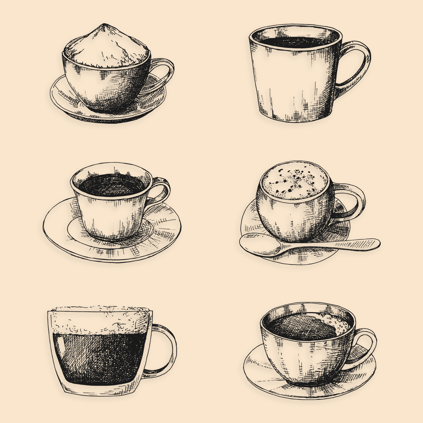 Coffee Lineart Decals
