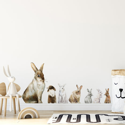 Watercolor Animals Bunnies