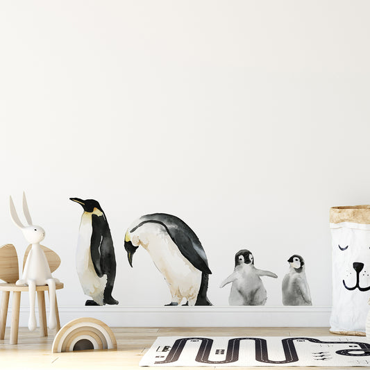 Watercolor Animals Penguins