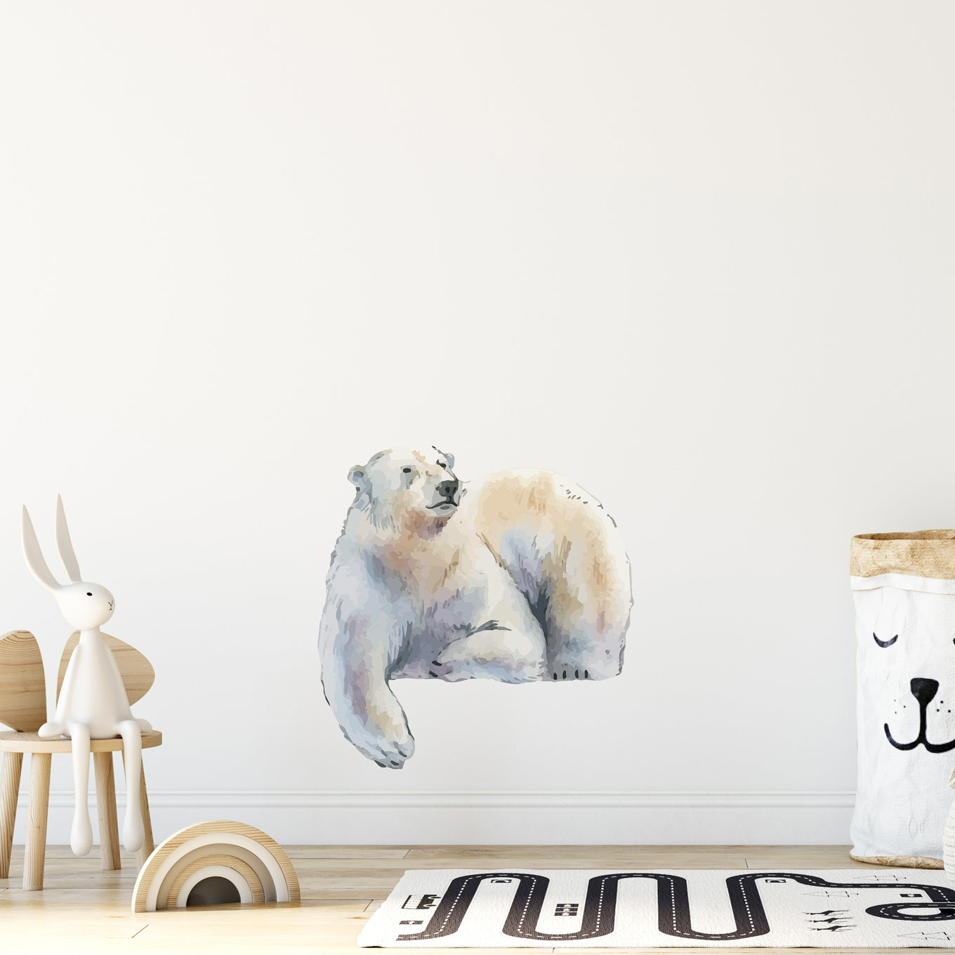 Watercolor Animals Polar Bear