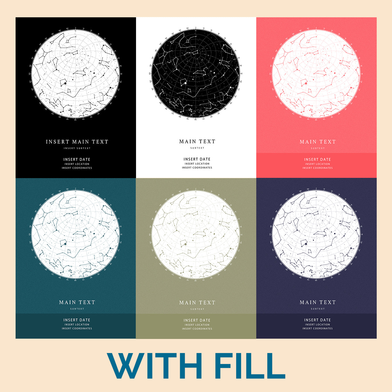 12 x 16 Customized Star Map (Double) *Frame not included