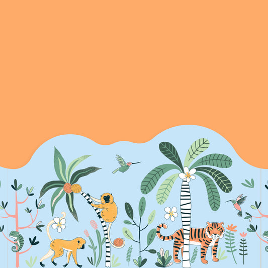 Kids Jungle Half Wallpaper Decal