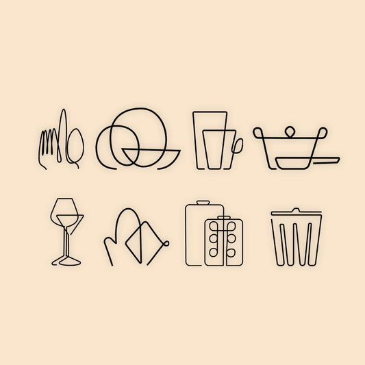 Kitchen Cabinet Labels Set