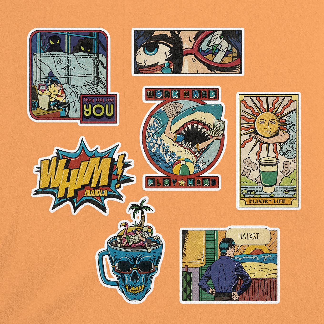 Summer Witty Stay at Home Sticker Pack