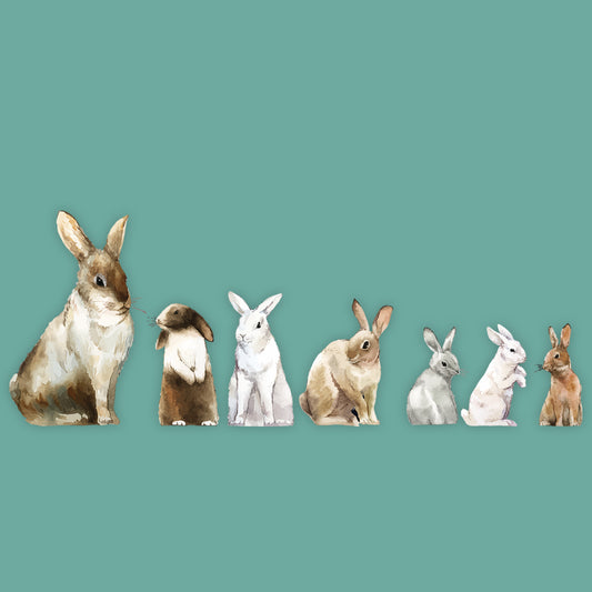 Watercolor Animals Bunnies