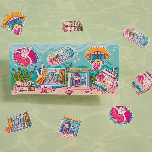 Summer in Neon Stay at Home Sticker Pack