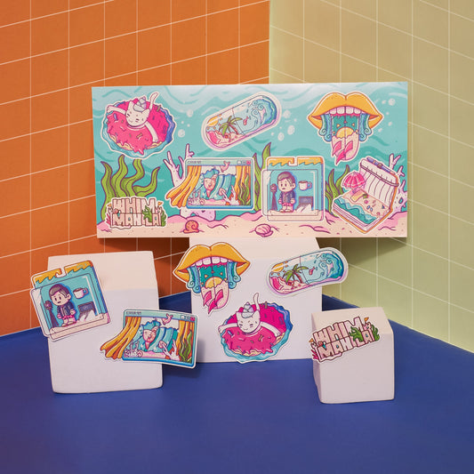 Summer in Neon Stay at Home Sticker Pack