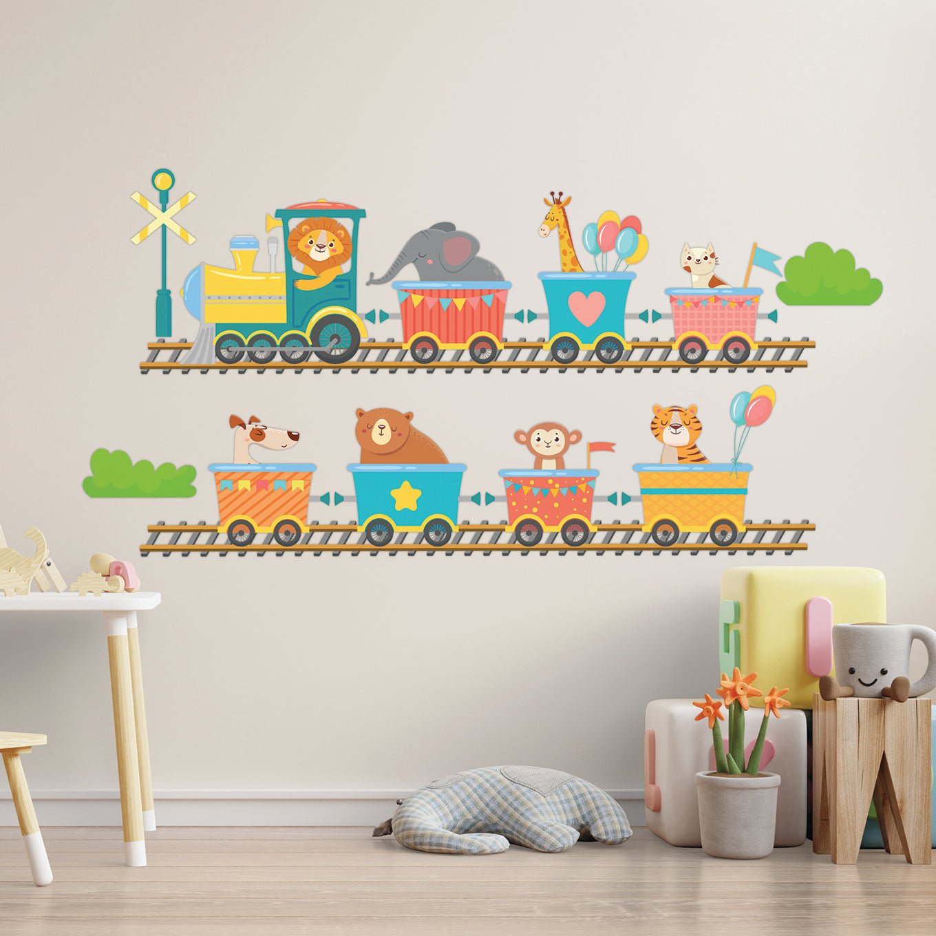 Cartoon Train Animals