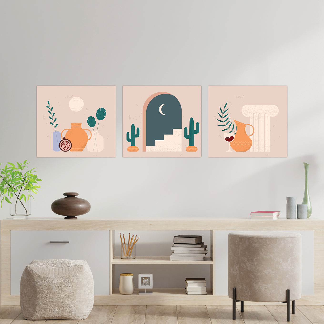 Cream Pots Architecture Panel