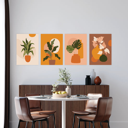 Scandinavian Plants Illustration Panel
