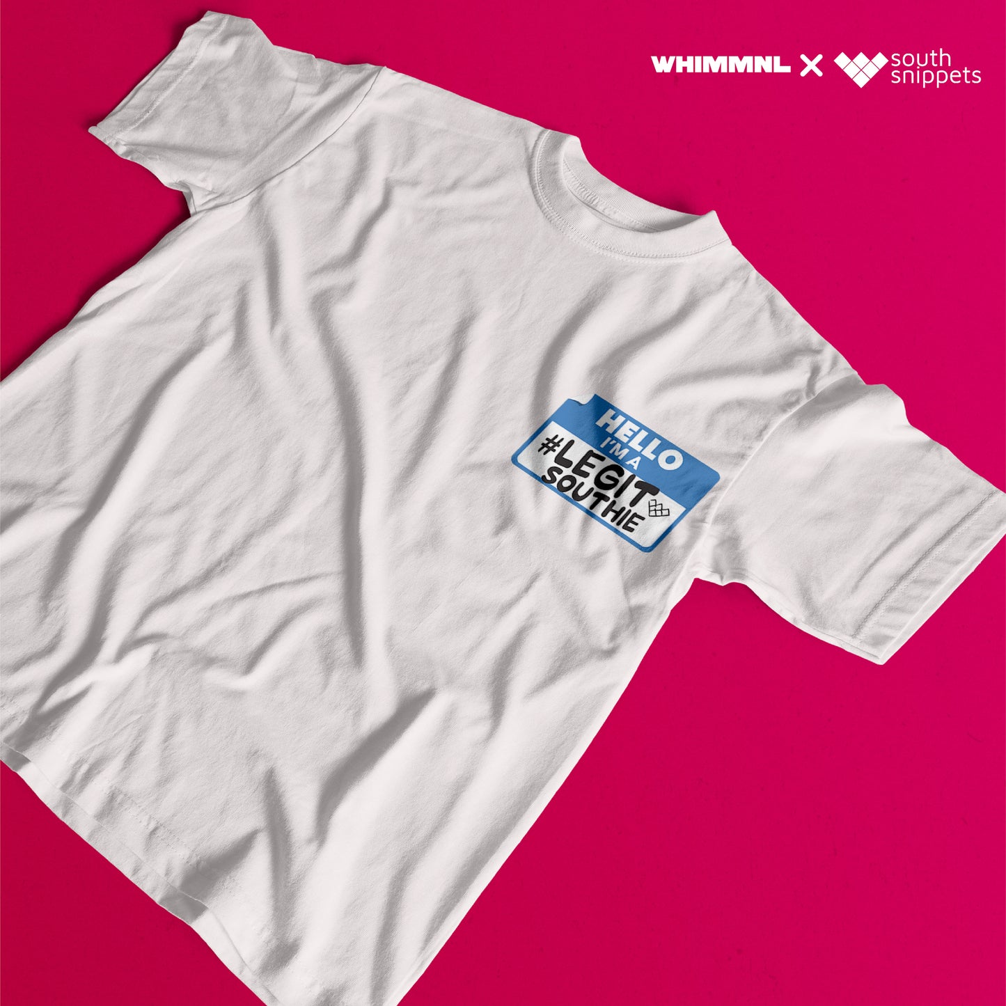 [Whim x South Snippets] #LegitSouthie Name Tag Shirt in White