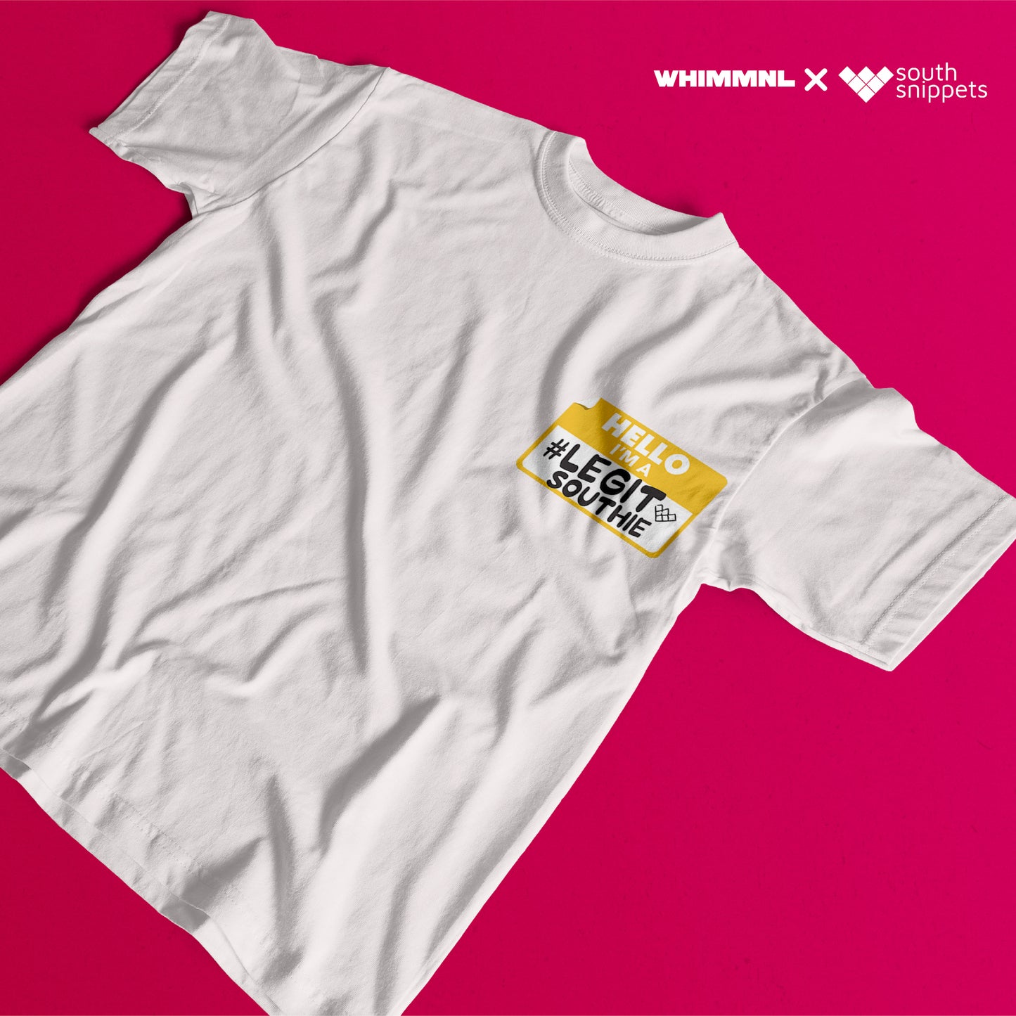 [Whim x South Snippets] #LegitSouthie Name Tag Shirt in White