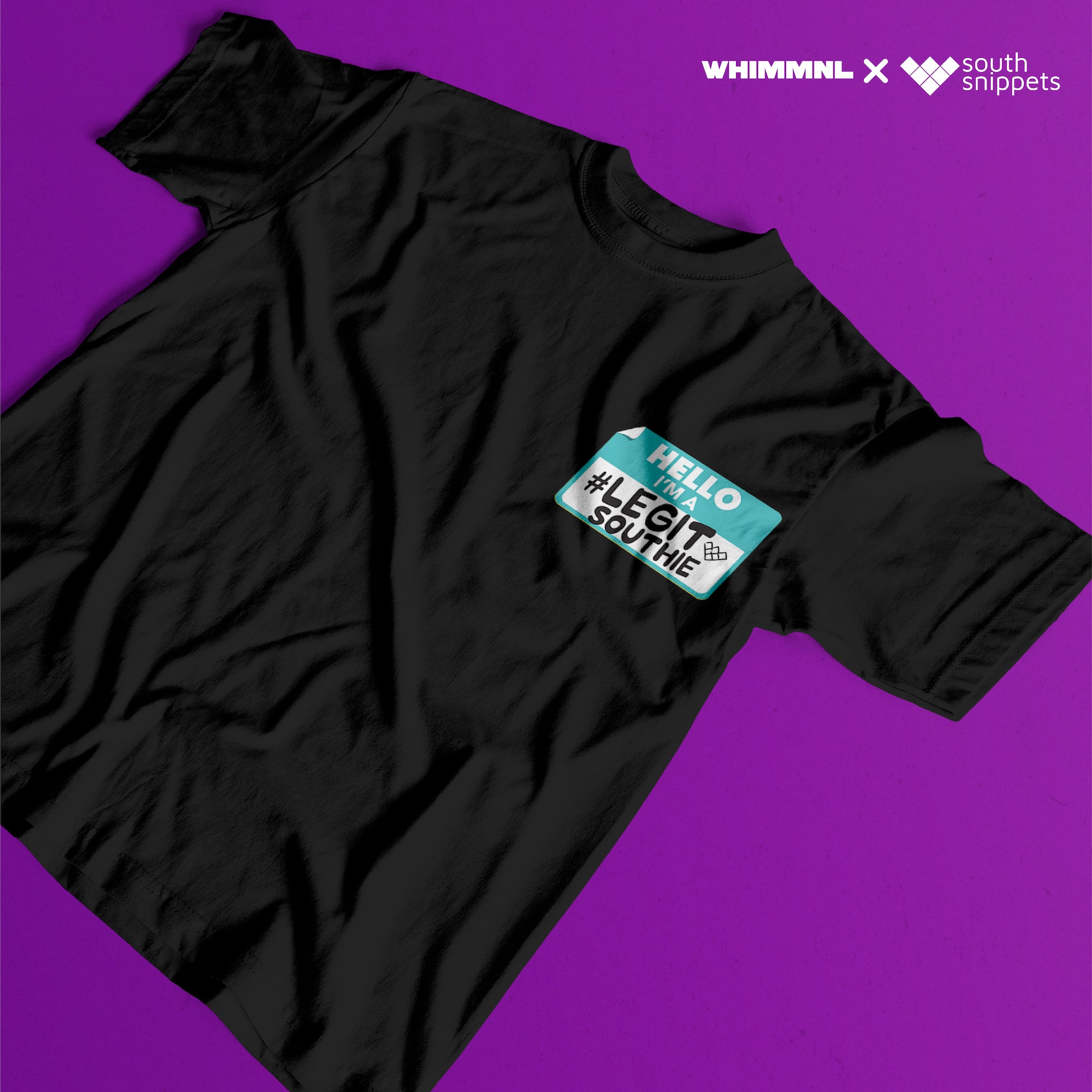 [Whim x South Snippets] #LegitSouthie Name Tag Shirt in Black