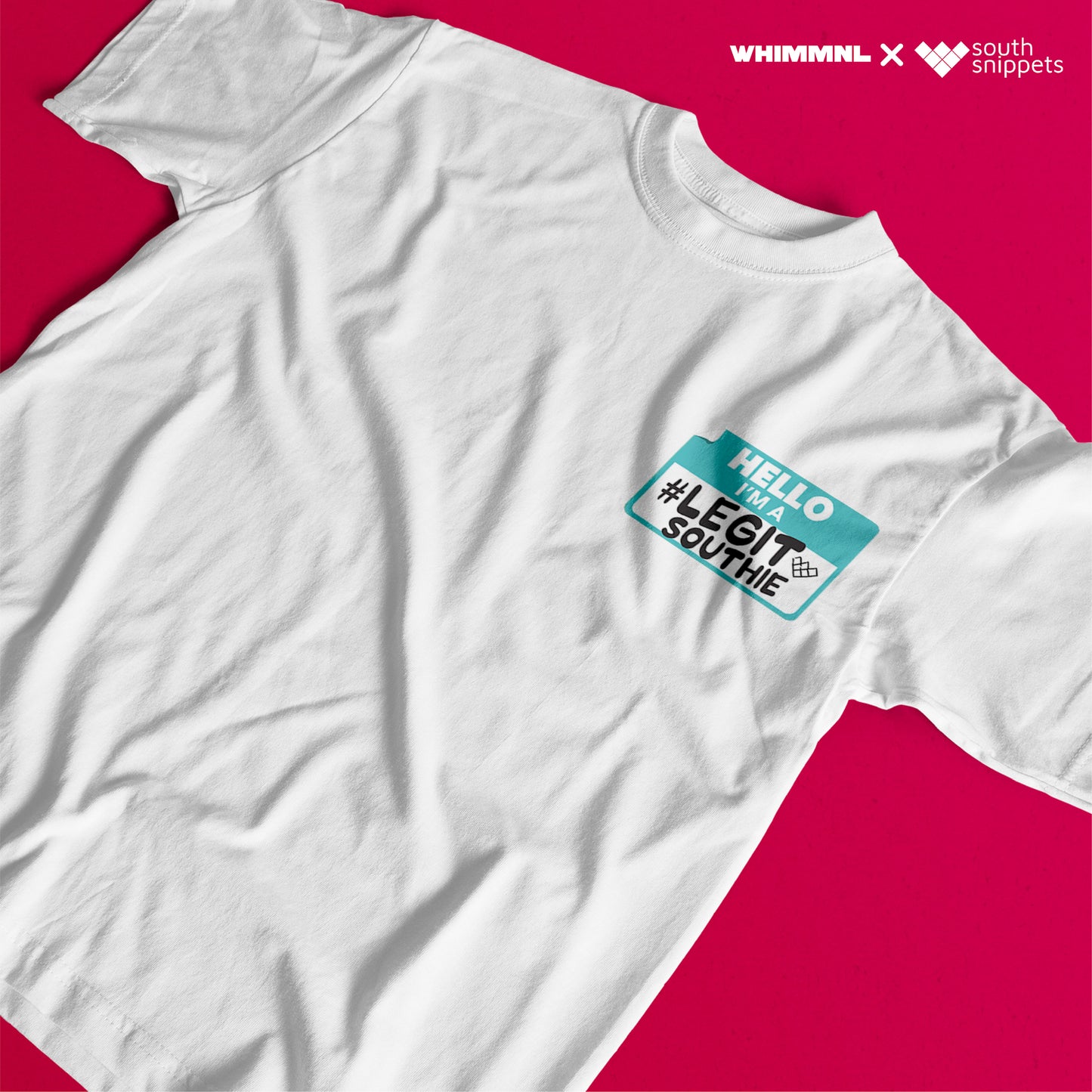 [Whim x South Snippets] #LegitSouthie Name Tag Shirt in White