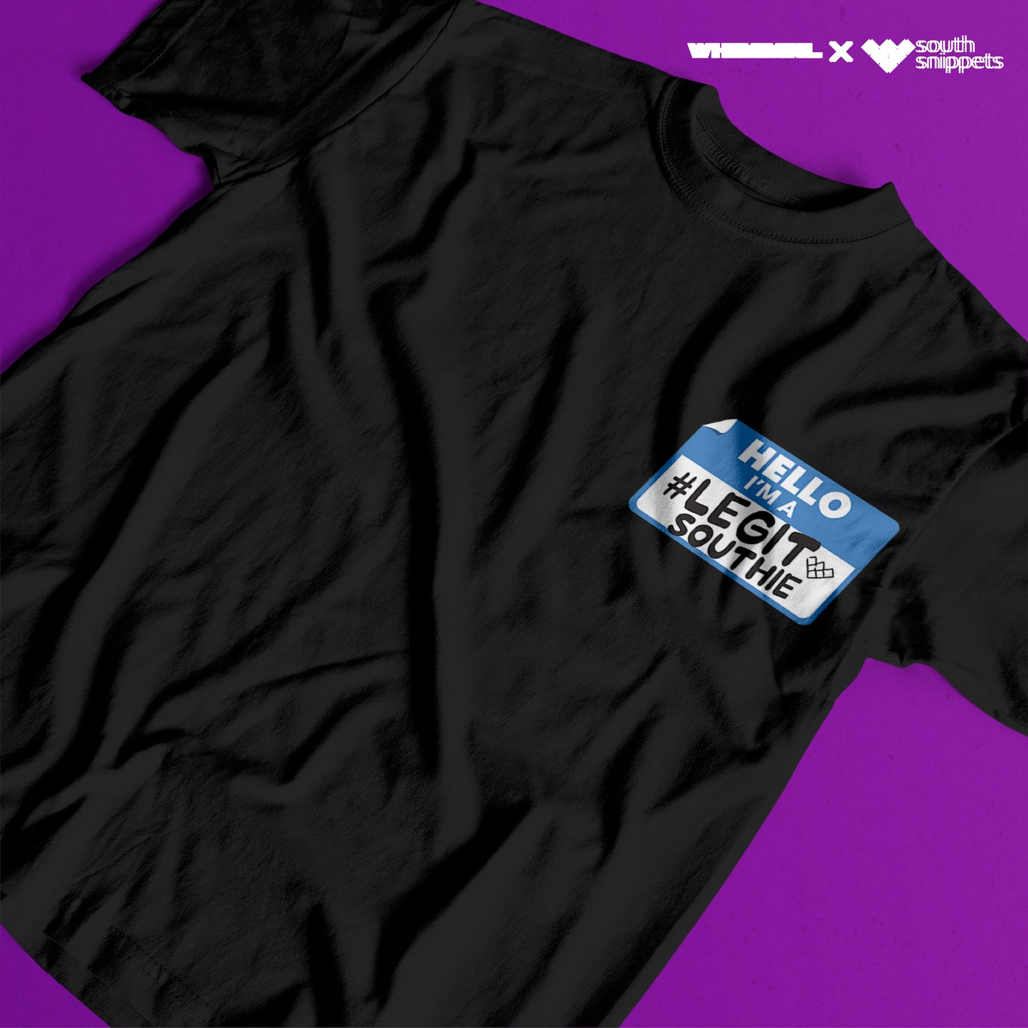 [Whim x South Snippets] #LegitSouthie Name Tag Shirt in Black