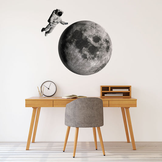 Moon and Astronaut