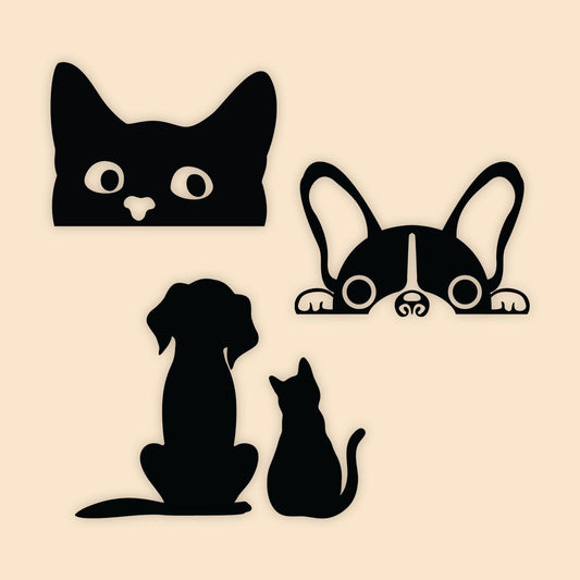 Cat and Dog Light Switch Set