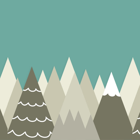Mountains Half Wallpaper Decal