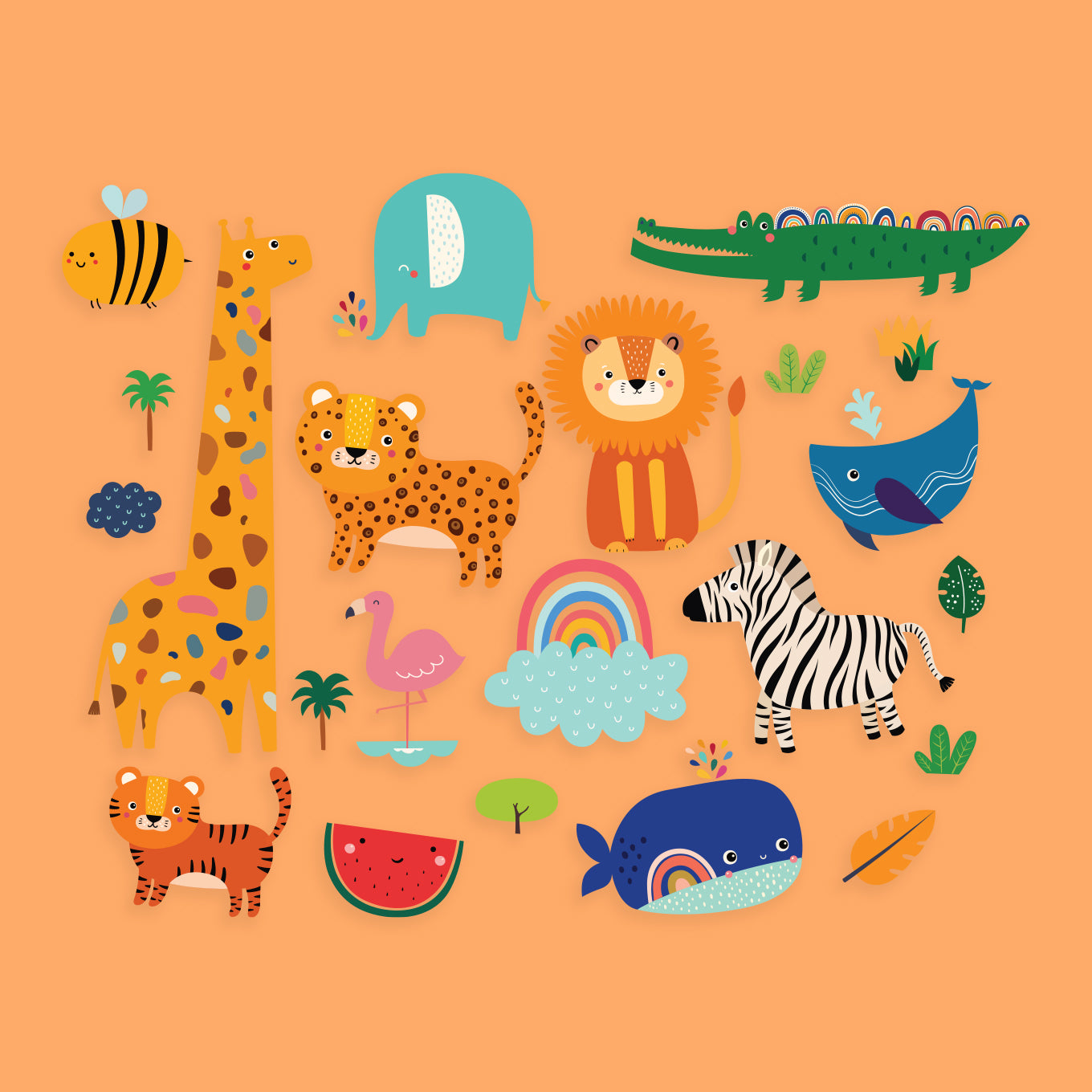 Kids Colorful Animals