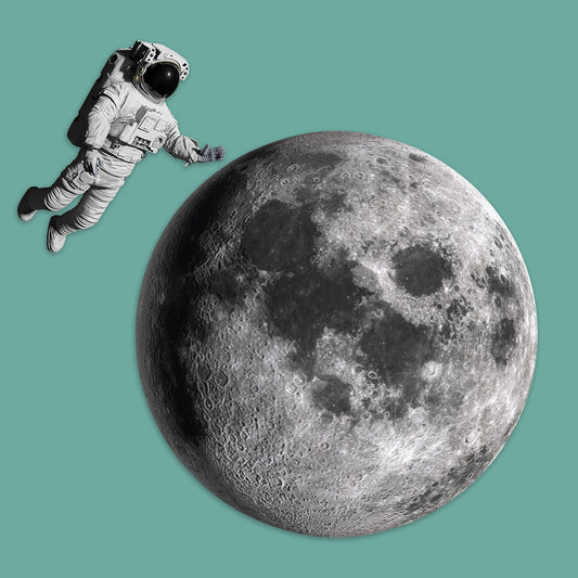 Moon and Astronaut