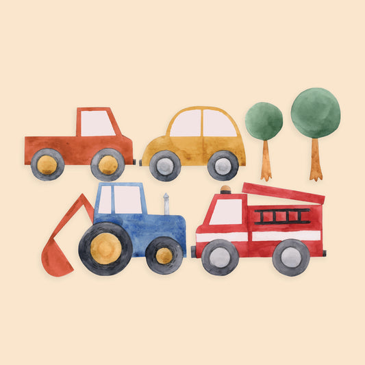 Watercolor Vehicles