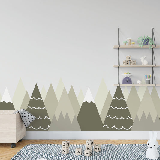 Mountains Half Wallpaper Decal