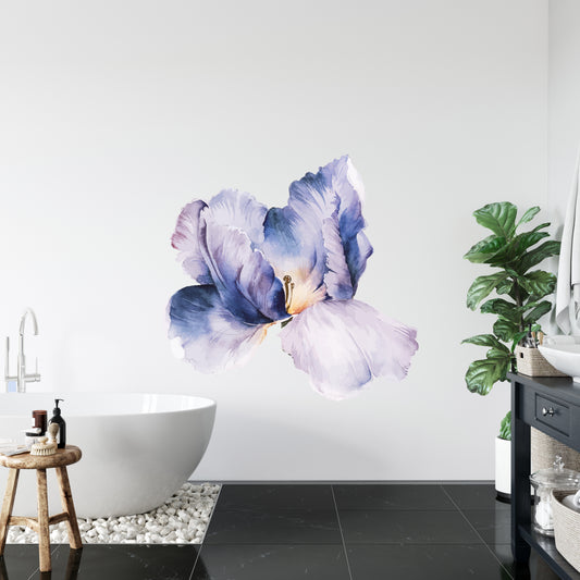 Watercolor Purple Flowers - A