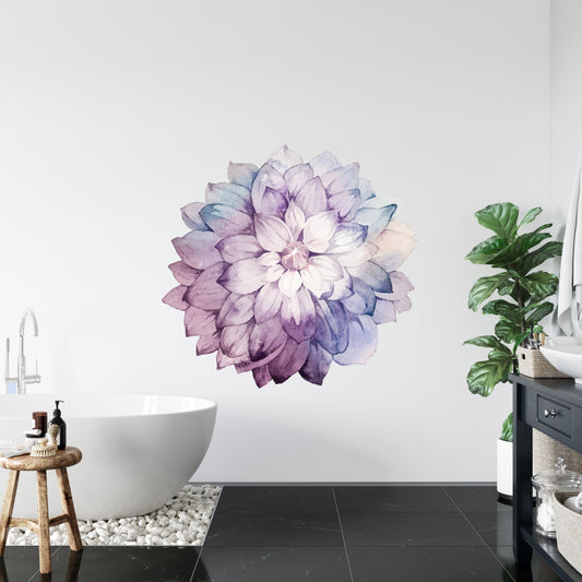 Watercolor Purple Flowers - B
