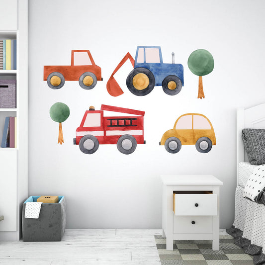 Watercolor Vehicles
